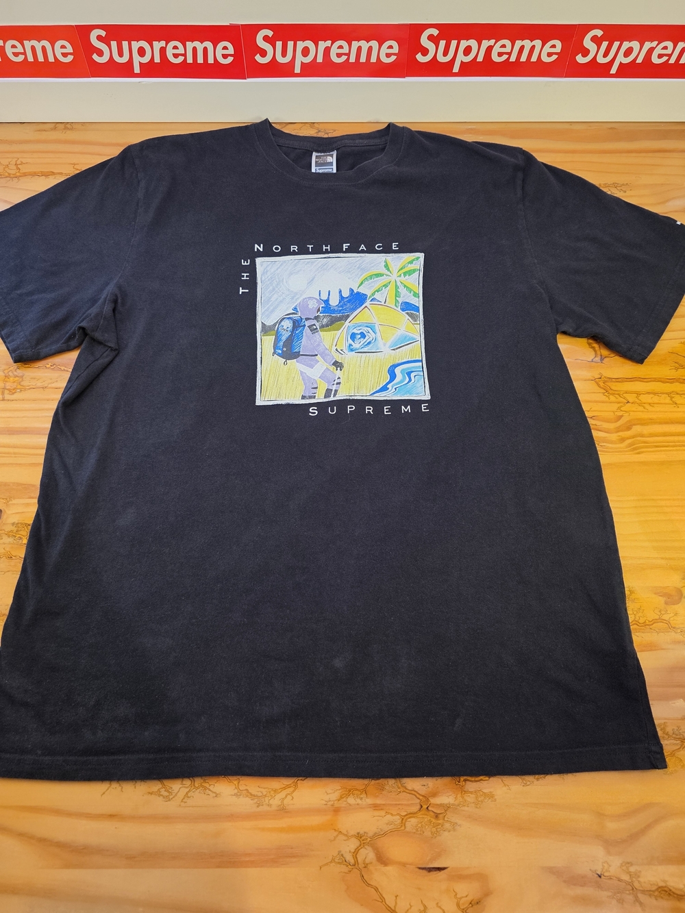 Supreme The North Face Sketch Tee Black Large